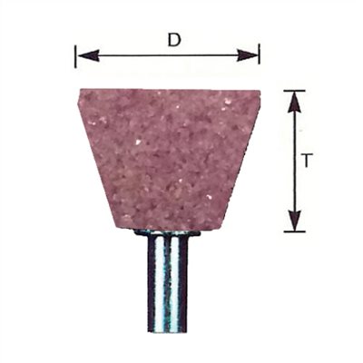 MOUNTED WHEEL, CUP TO TYPE, 6MM SHANK