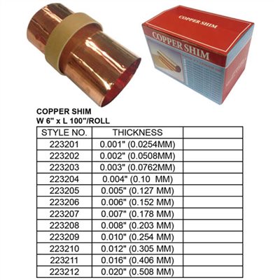 COPPER SHIM