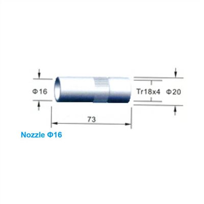 MIG/MAG WELDING ACCESSORIES FOR OTC NOZZLE Φ16