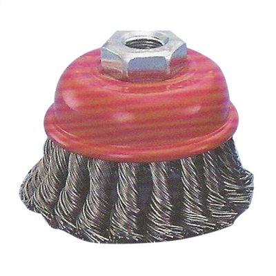 KC BRASS COATED WIRE KNOT CUP BRUSH