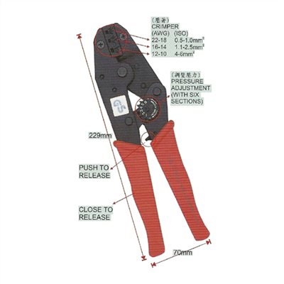 024053     9" TAB CONNECTOR CRIMPING TOOL (YYT-11)