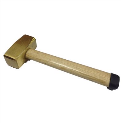 BRASS HAMMER WITH WOOD HANDLE