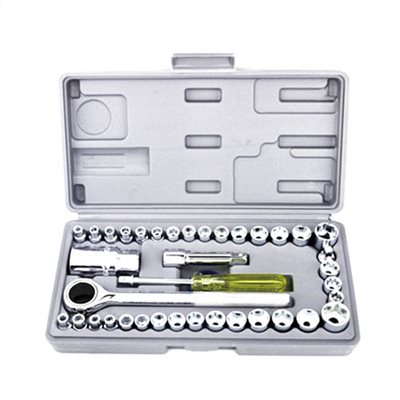 039095     40PCS 1/4" & 3/8" COMBINATION SOCKET WRENCH SET