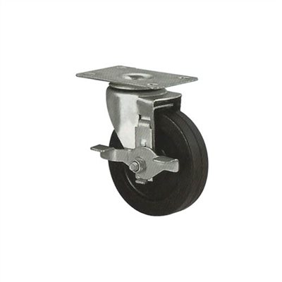 MEDIUM DUTY HARD RUBBER CASTER WHEEL