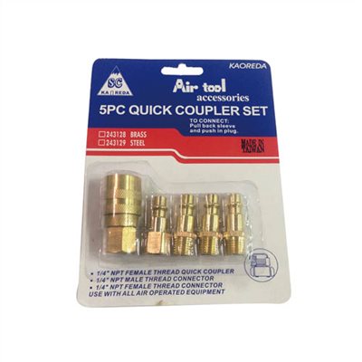 243128     5PCS QUICK COUPLER SET (BRASS)