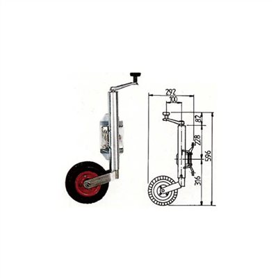 063266     TOP WIND SWIVEL JACK, CAPACITY 800LBS
