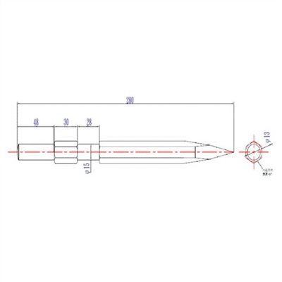 071231     BULL POINT HEX SHANK CHISEL, SIZE 17H x 280MM