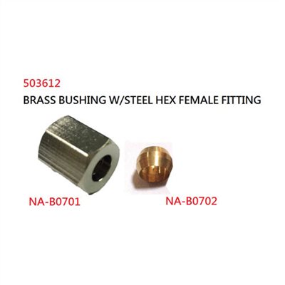 503612     BRASS BUSHING W/STEEL HEX FEMALE FITTING (NA-B07)