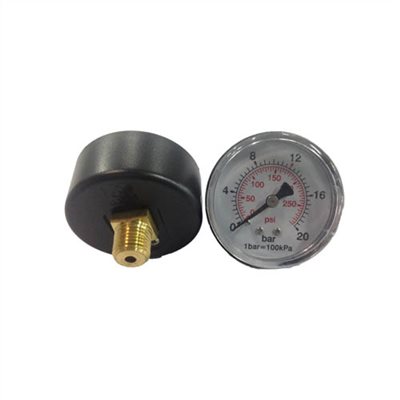 PRESSURE GAUGE FOR AIR COMPRESSOR, φ2", 1/4" NPT BACK CONNECTION