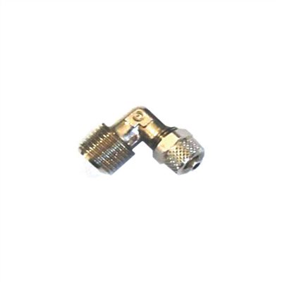 BRASS CHROME-PLATED 90° ELBOW MALE / SLEEVE TUBE FITTING