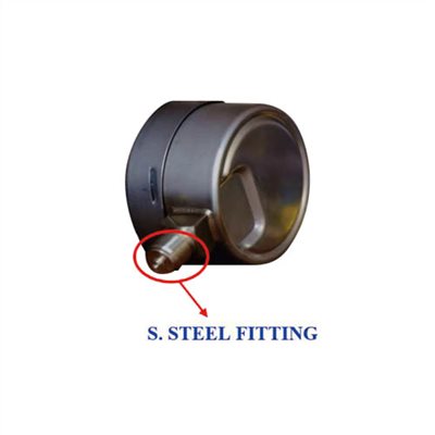 STAINLESS STEEL PRESSURE GAUGE, WITHOUT LIQUID