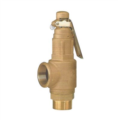 BRONZE SAFETY VALVE WITH LEVER, 10 BAR