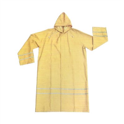 156830     0.32MM (PVC / POLYESTER. PVC / POLYESTER / PVC) LONG RAINCOAT WITH REFLECTIVE TAPE