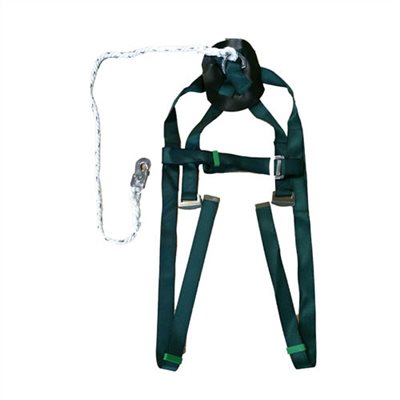 141056     PARACHUTE TYPE SAFETY HARNESS, GREEN COLOR