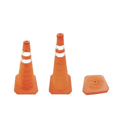 RETRACTABLE TRAFFIC CONE WITH P.P BASE