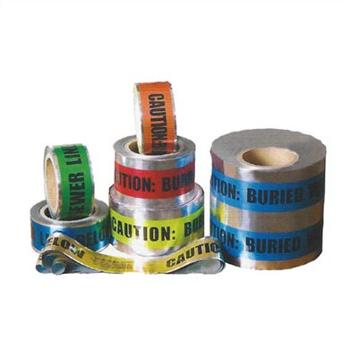 UNDERGROUND DETECTABLE WARNING TAPE WITH ALUM. FILM