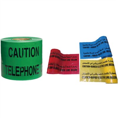 WARNING TAPE, SIZE: T 0.07MM x W 12" x 200M