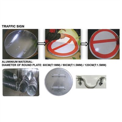 ALUMINIUM TRAFFIC SIGN (ROUND PLATE) (142250)